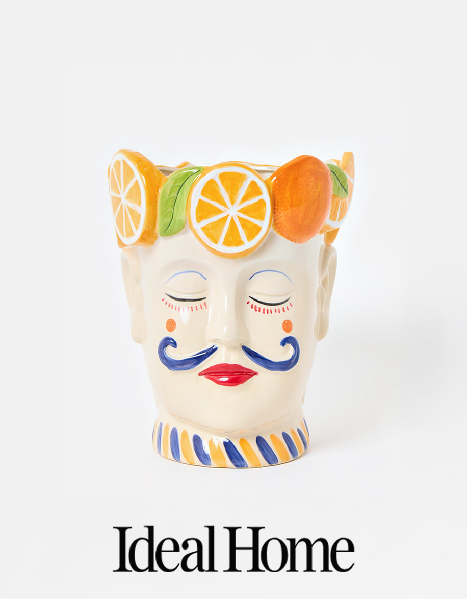 Luca Face Fruit Ceramic Plant Pot